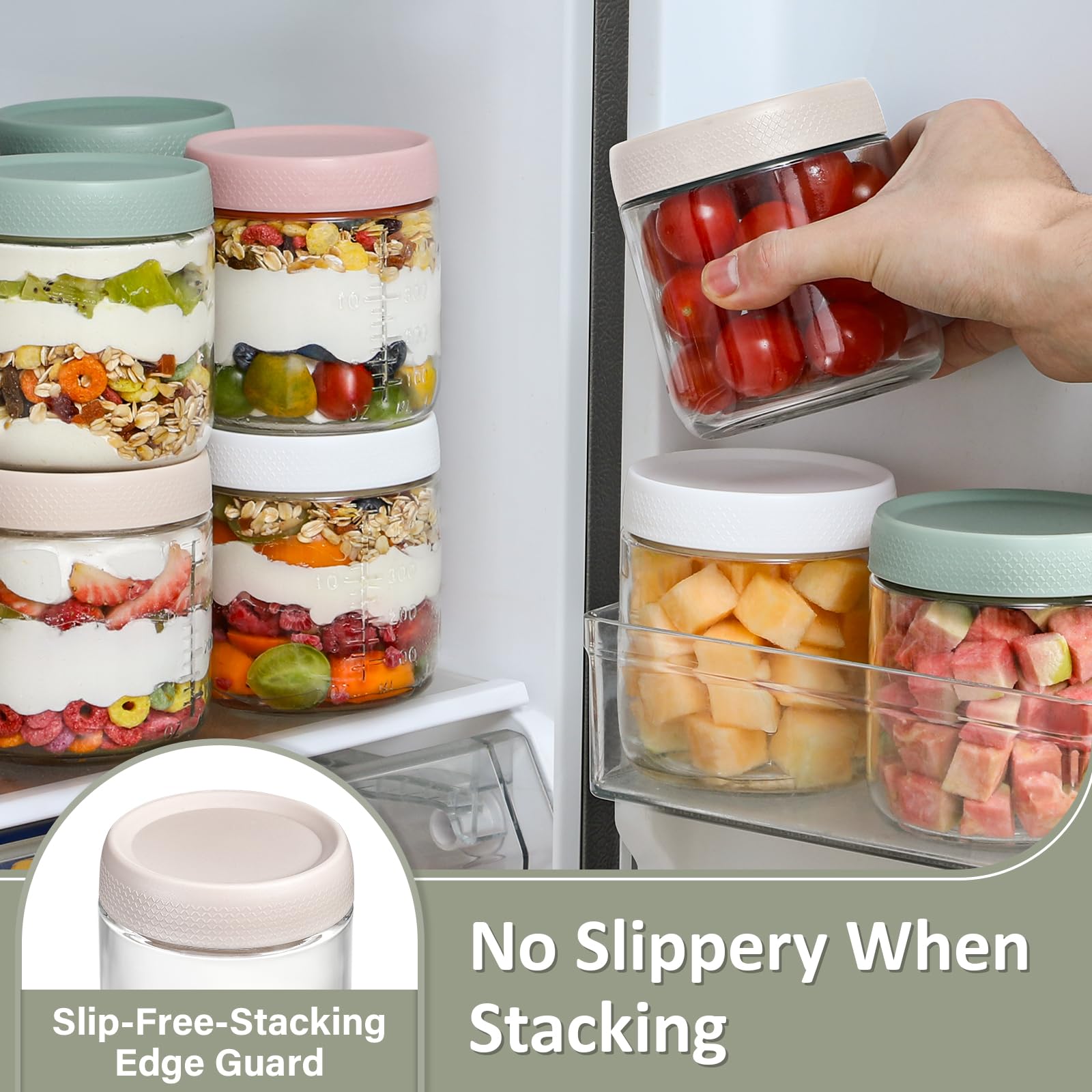 POIKSHARK stackable lid system saves space and organizes.