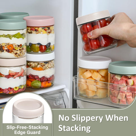 POIKSHARK stackable lid system saves space and organizes.