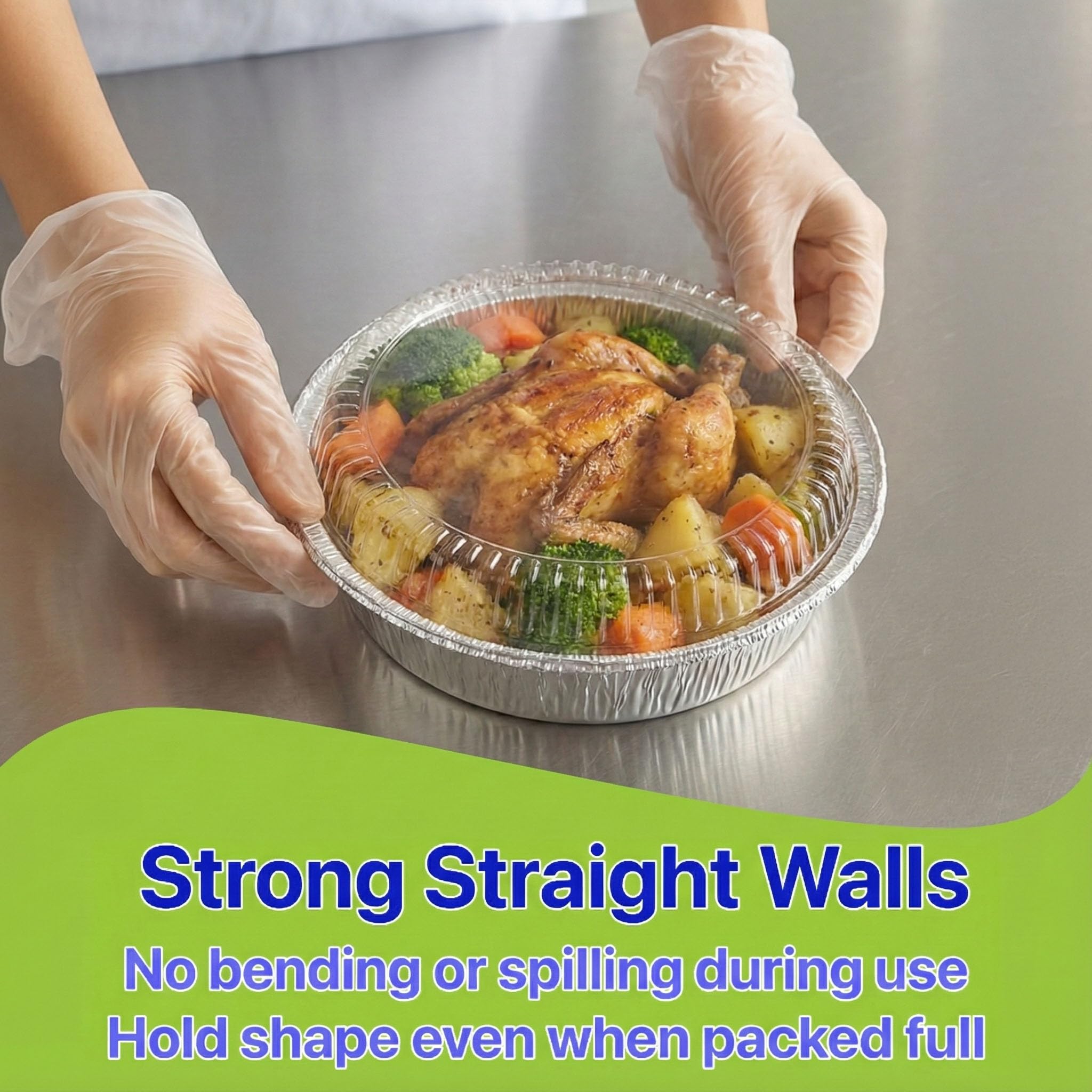 Pokanic recyclable disposable pan supports quick cleanup after gatherings.