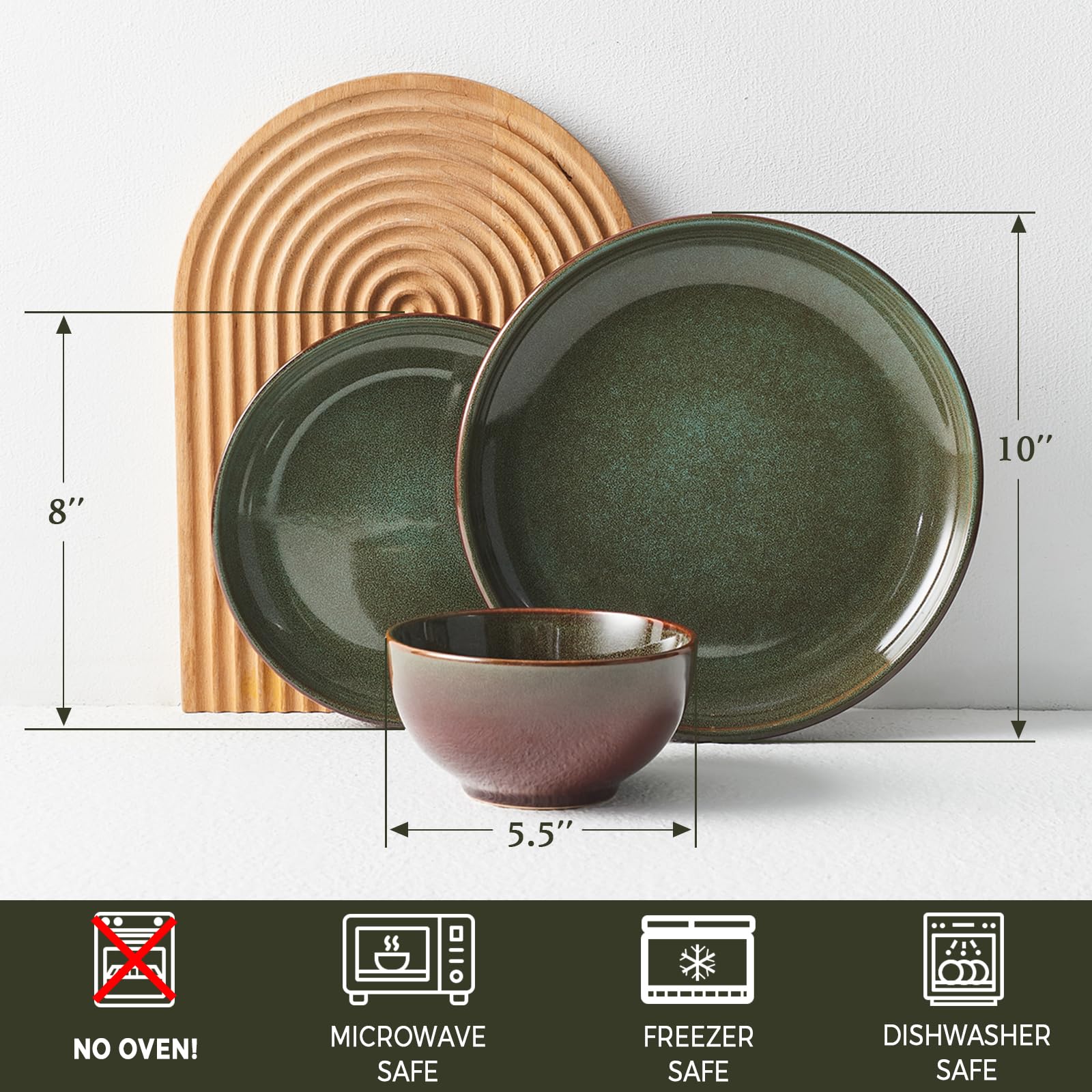 Pokini 8-inch salad plates showcase cohesive tableware for salads and sides.
