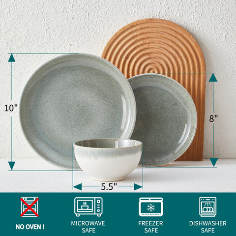 Pokini gradient-green dessert plates highlight color depth in casual meals