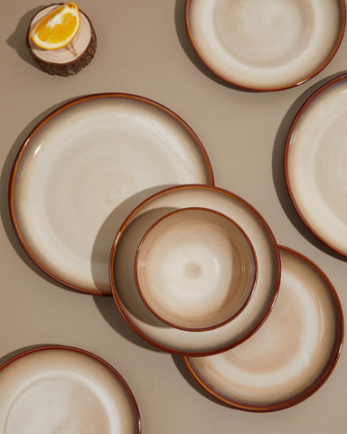 Pokini handmade round dishes highlighting craft and warmth in every serving.