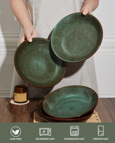 Pokini stoneware is scratch-resistant, protecting against utensil marks.