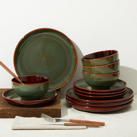 Pokini artisan glaze textures bring character to each dish during family dinners