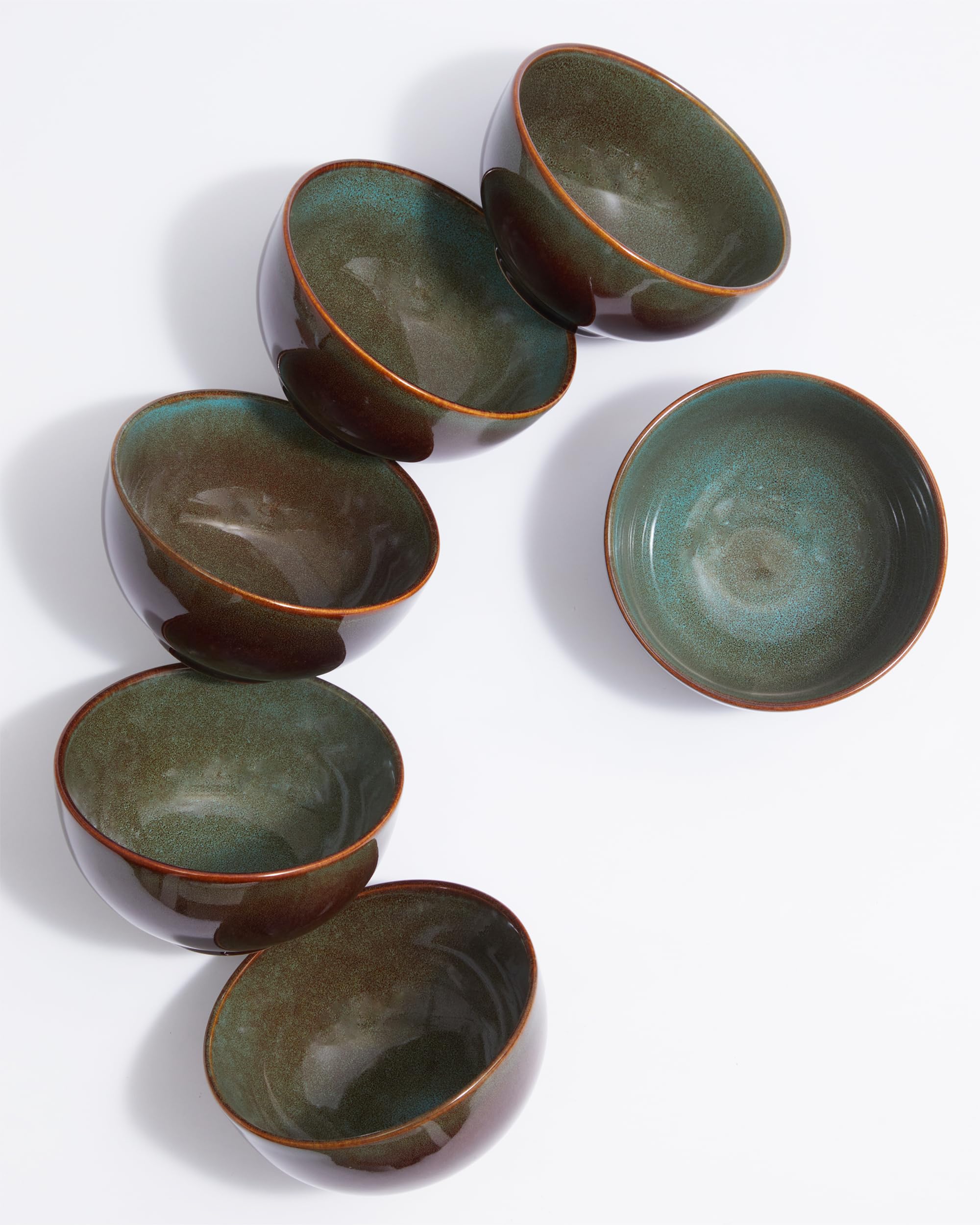 Pokini stoneware cereal bowls 22oz set for everyday meals