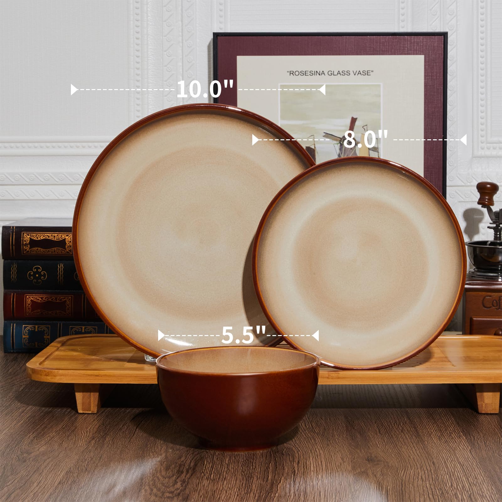 Pokini stoneware fired at high temperatures for strength and long-lasting performance.