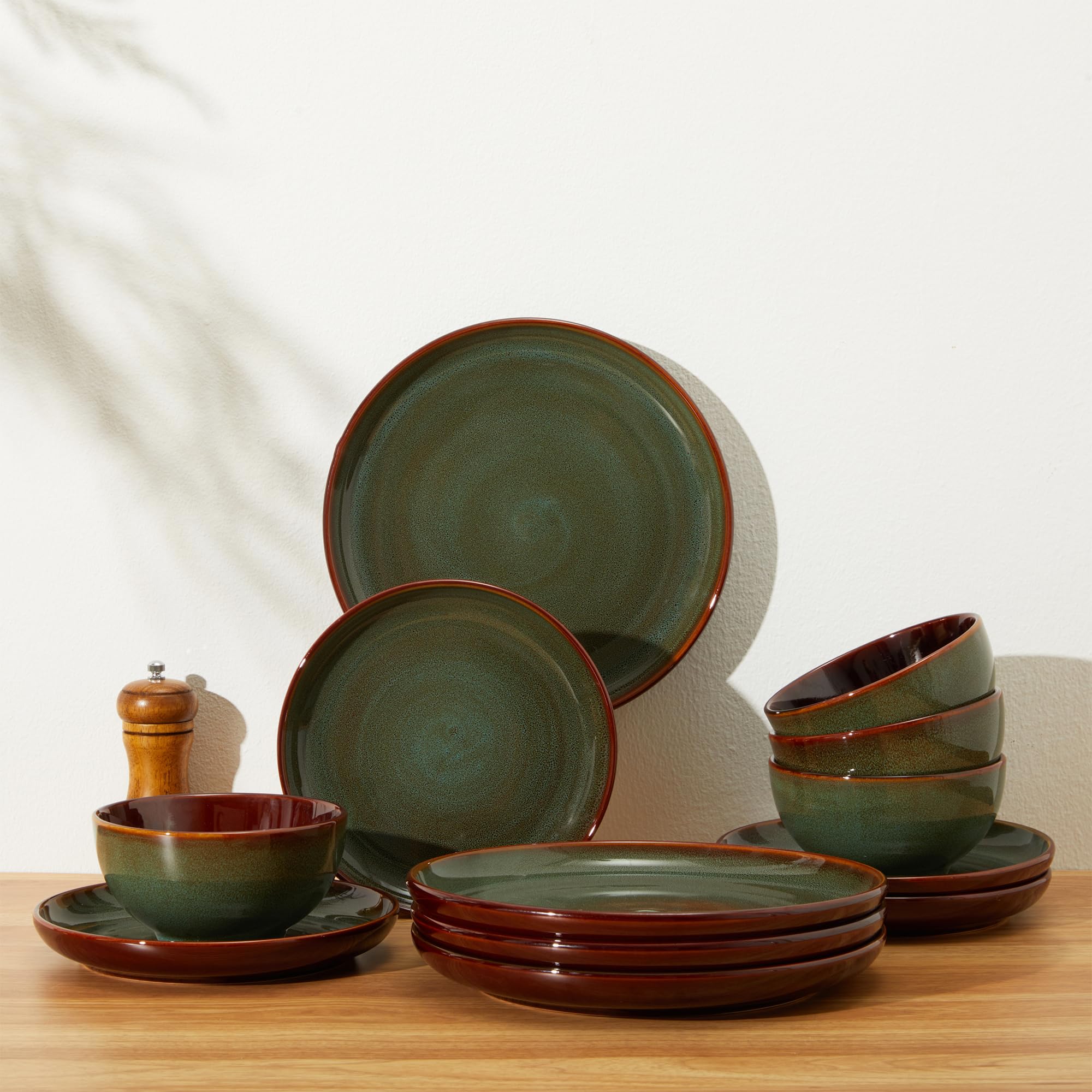 Pokini stoneware plates and bowls elevate everyday meals and special occasions