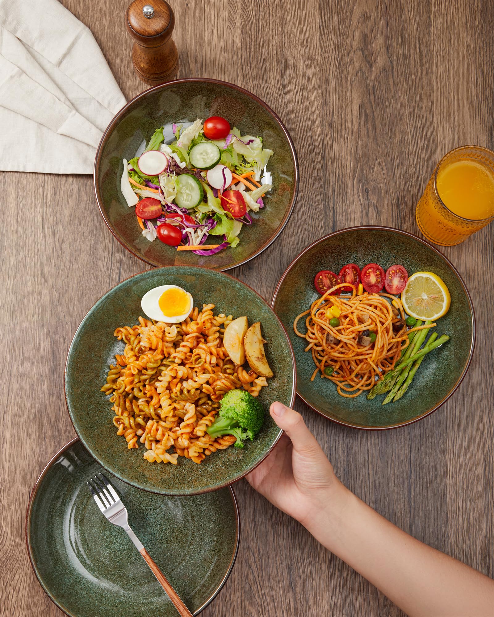 Pokini bowls are versatile for pasta, salads, desserts, or fruit.