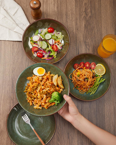 Pokini bowls are versatile for pasta, salads, desserts, or fruit.