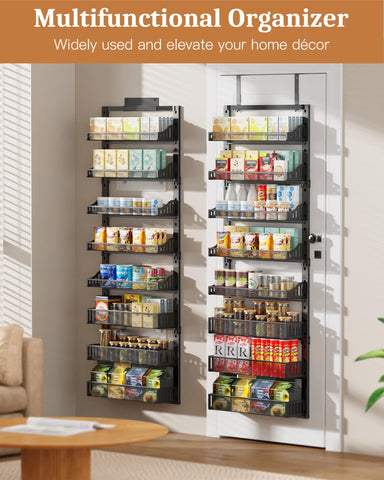 POKIPO over-the-door hooks illustrate adjustable mounting for doors from 0.05 to 2 inches.