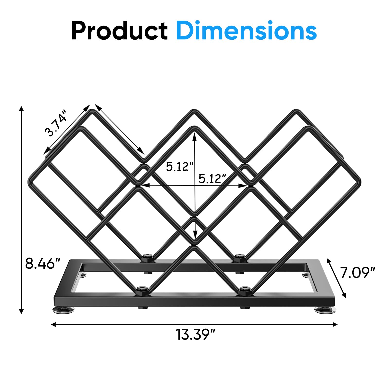 POKIPO freestanding wine rack placed on a counter for quick use
