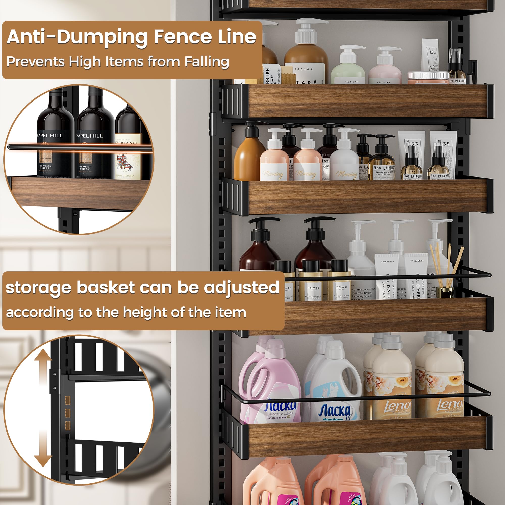 Pokipo strong adhesive keeps the organizer securely in place.