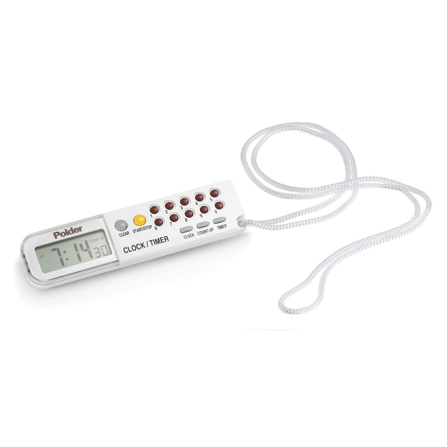 Polder clock displays large digits for quick time checks from a distance.