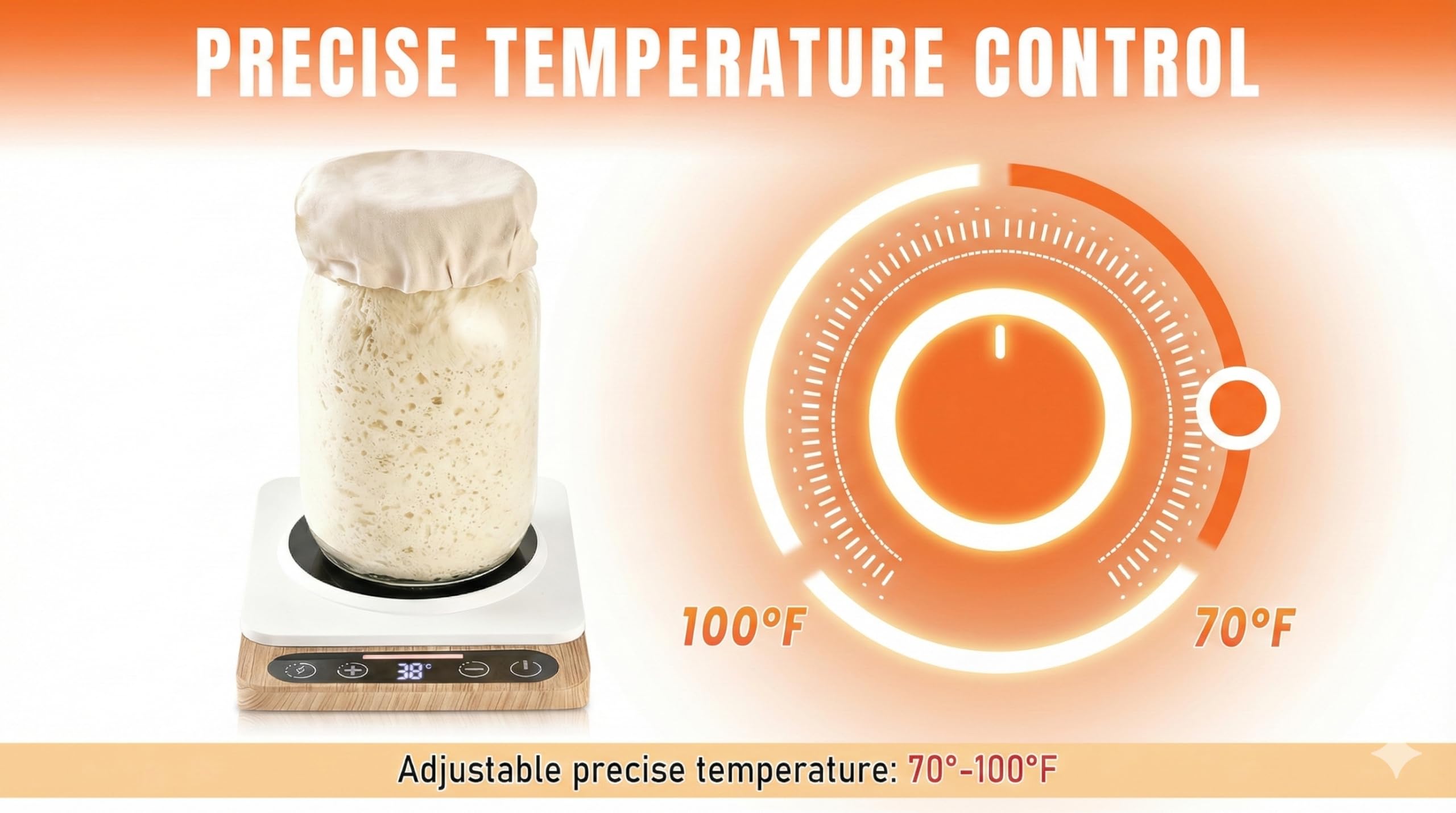 POLIBY power adapter ensures strong, safe heating right out of the box