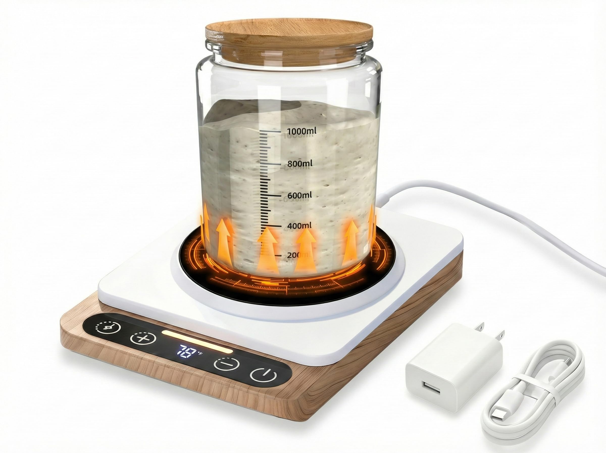 POLIBY thermostat control provides precise 1°F adjustments for dough activity