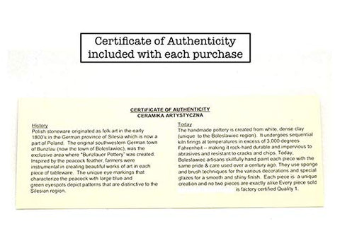 Polish Pottery Gallery Rim view mug, microwave and dishwasher safe