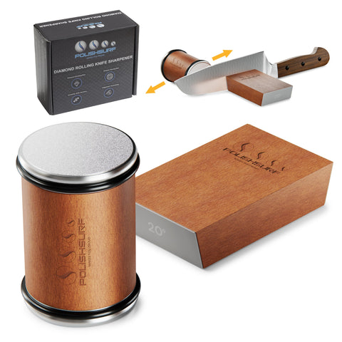 POLISHSURF rolling knife sharpener kit for precise, even edges for chef knives.