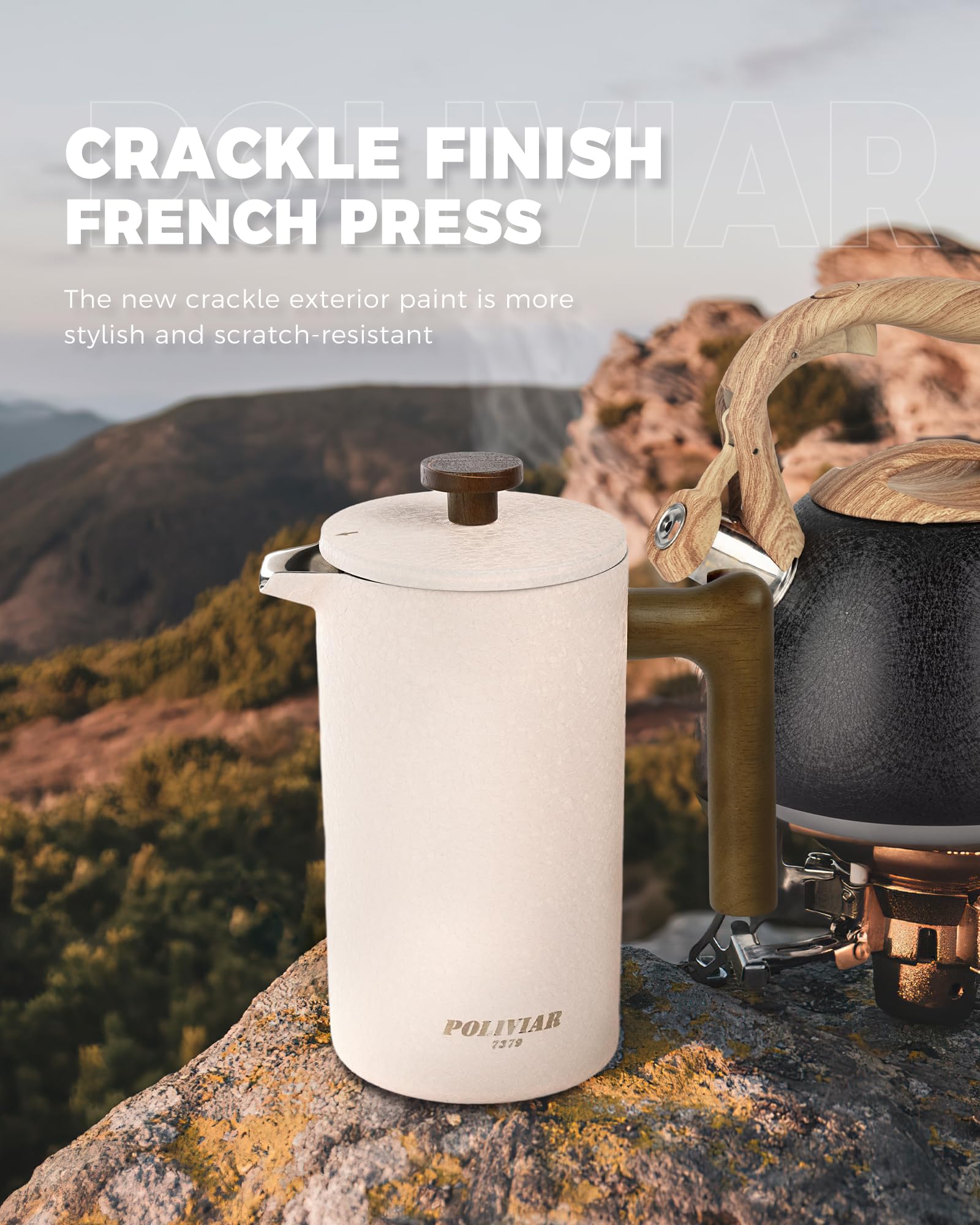 POLIVIAR double-wall insulation keeps coffee hot and hands cool