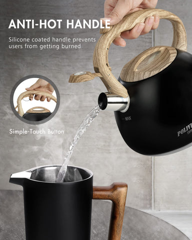 POLIVIAR anti-rust finish maintains bright stainless surface over time.