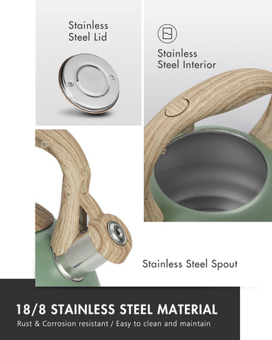 8-inch base maximizes heat transfer for quick boiling.