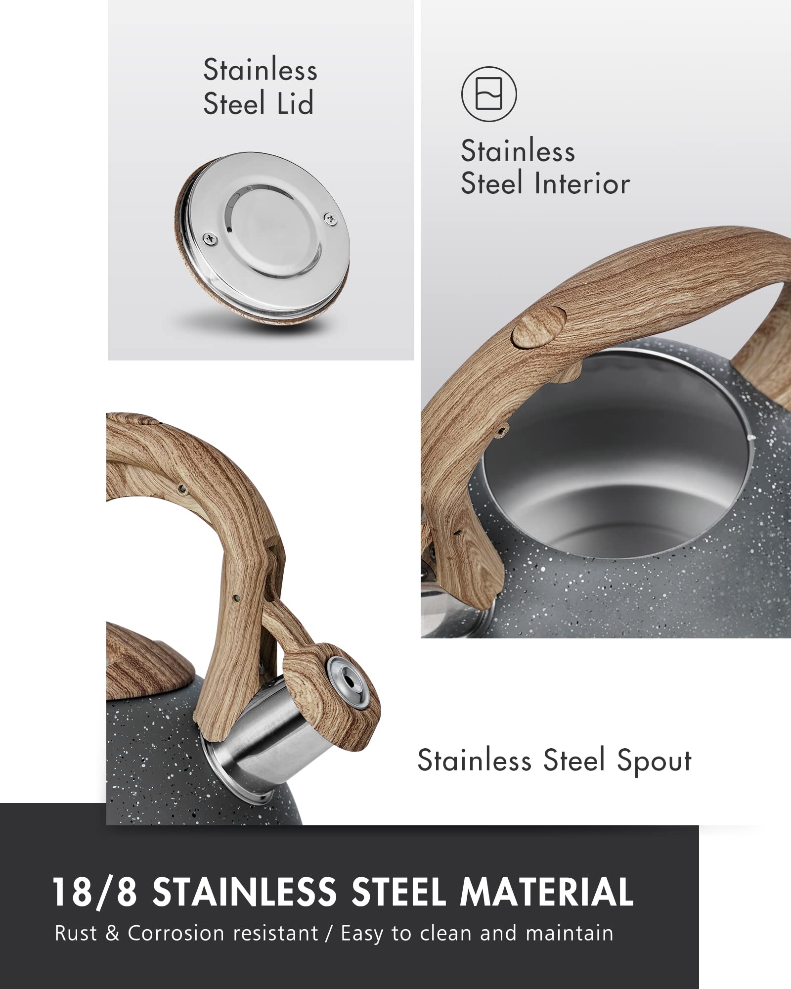 POLIVIAR stainless steel construction works on gas, electric, and induction