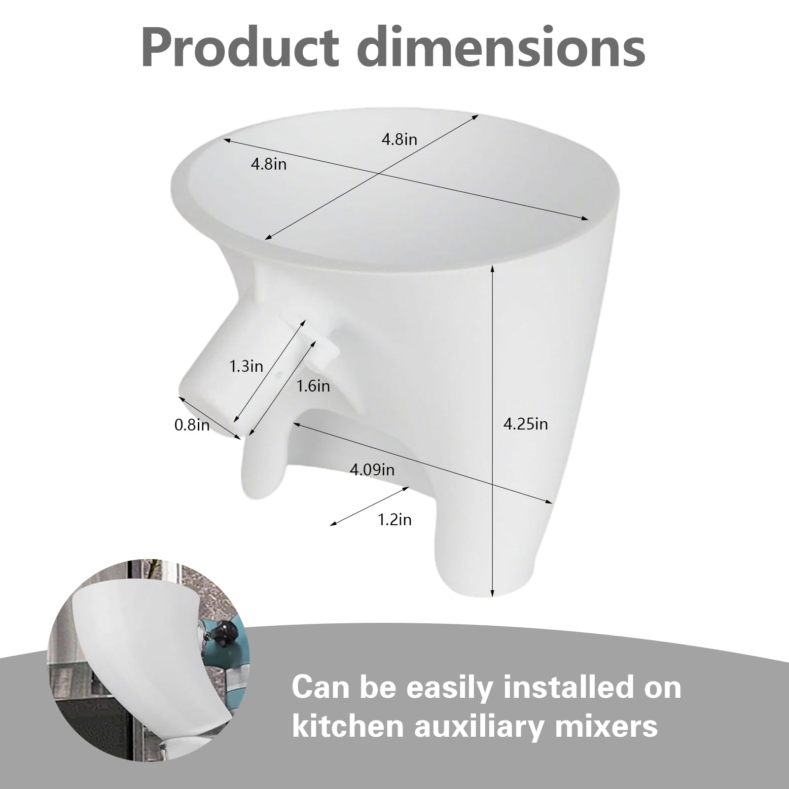 Pomfaee flour funnel facilitates easy pouring to reduce splashes during baking.