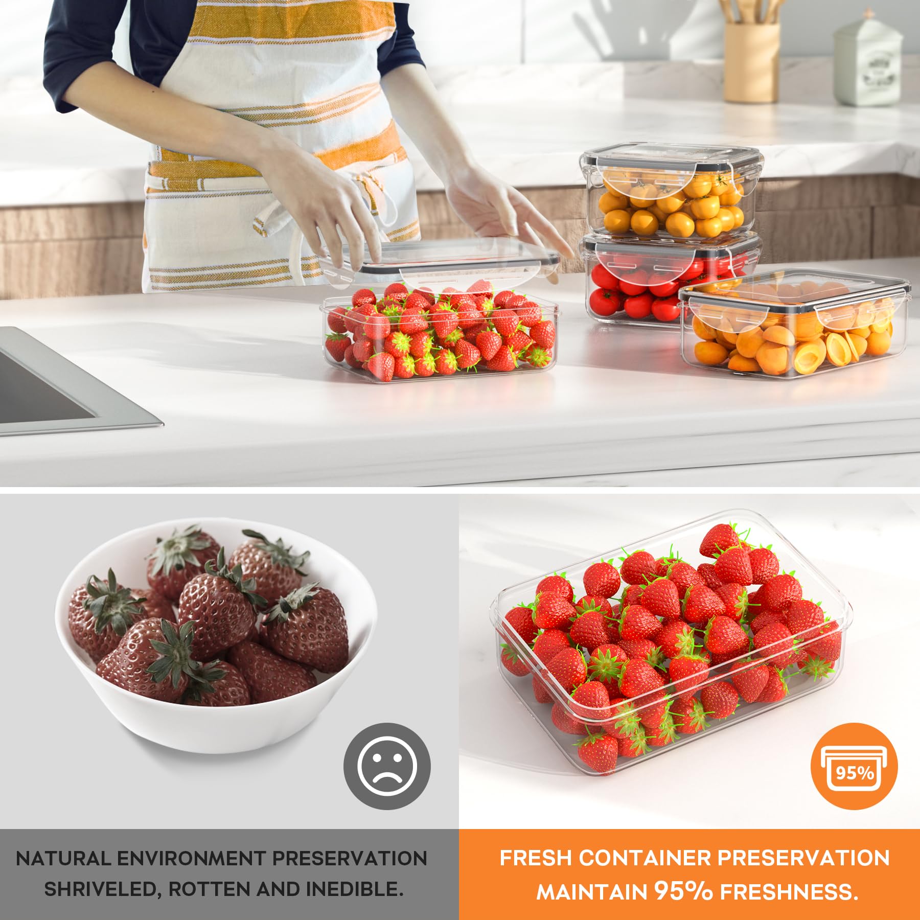 Pony Crossing the River freezer-microwave-safe containers for versatile kitchen use.