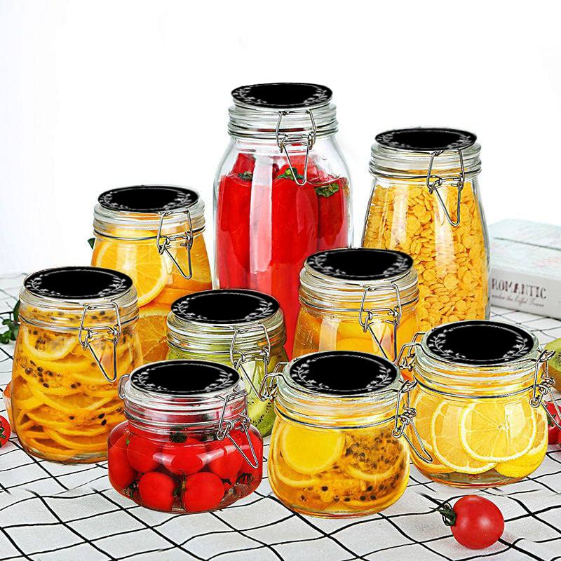 Pop Resin kitchen labels on canisters for easy storage management