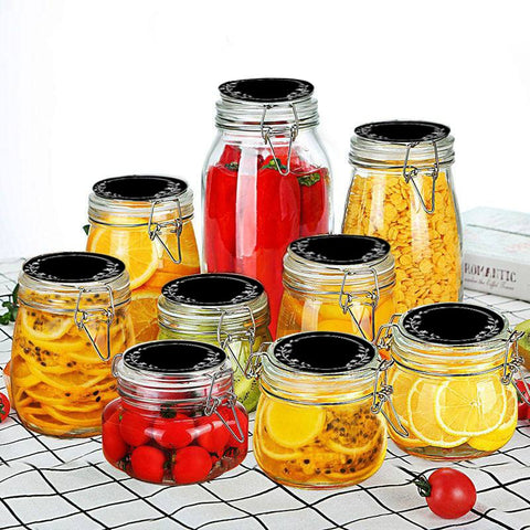 Pop Resin kitchen labels on canisters for easy storage management