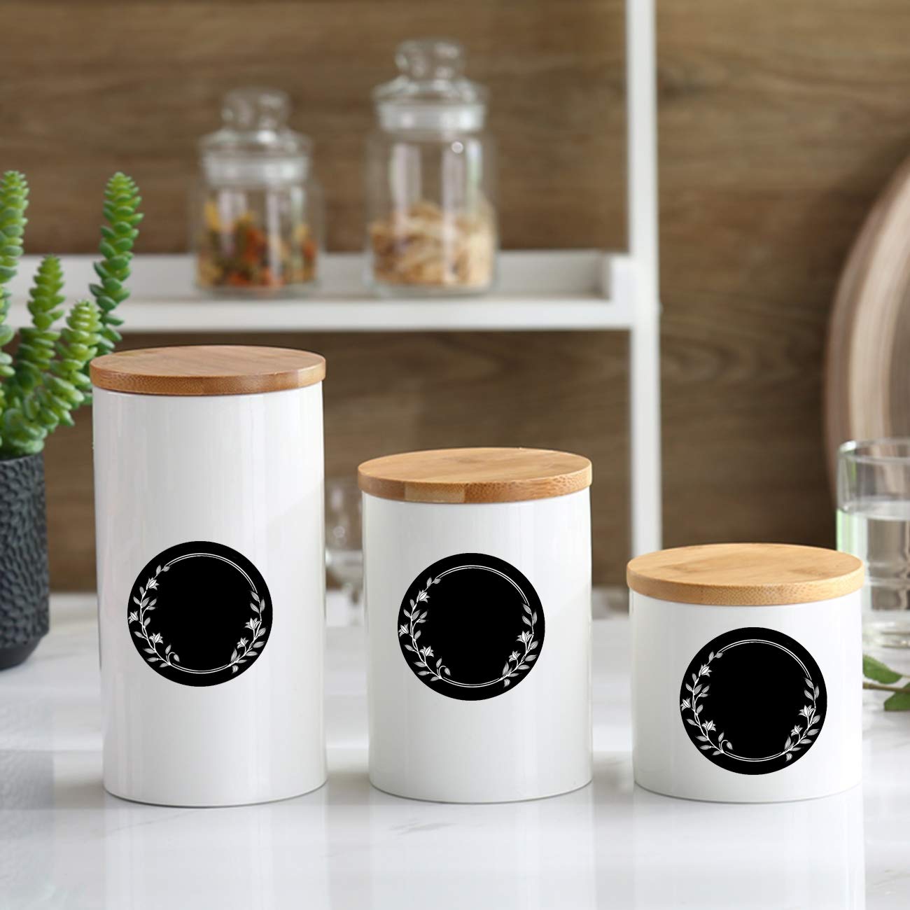 Pop Resin rewritable chalkboard labels shown for easy updates with chalk or markers