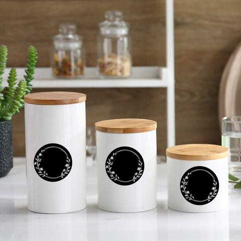 Pop Resin rewritable chalkboard labels shown for easy updates with chalk or markers