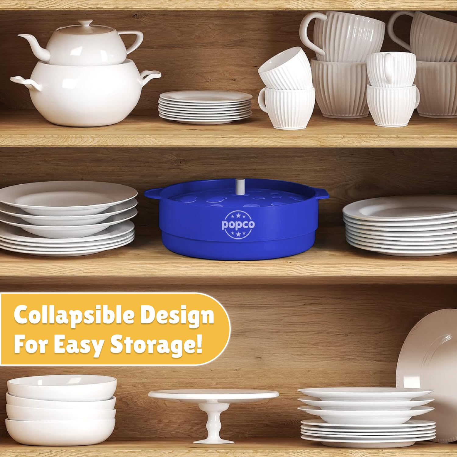 POPCO blue color option adds a bright touch to your kitchen