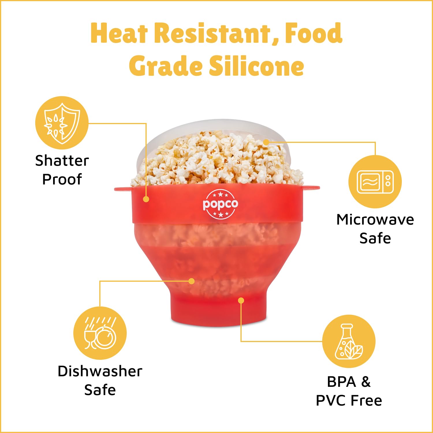 POPCO easy-clean surface resists stains and odors after use