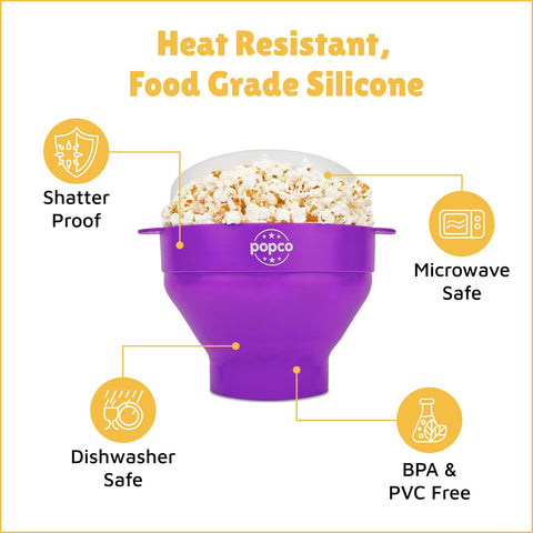 POPCO heat-safe silicone ensures reliable popping without overheating.
