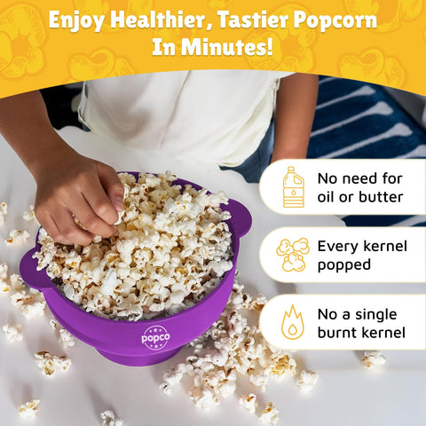 POPCO HotPop collapsible bowl extended for compact storage after use.
