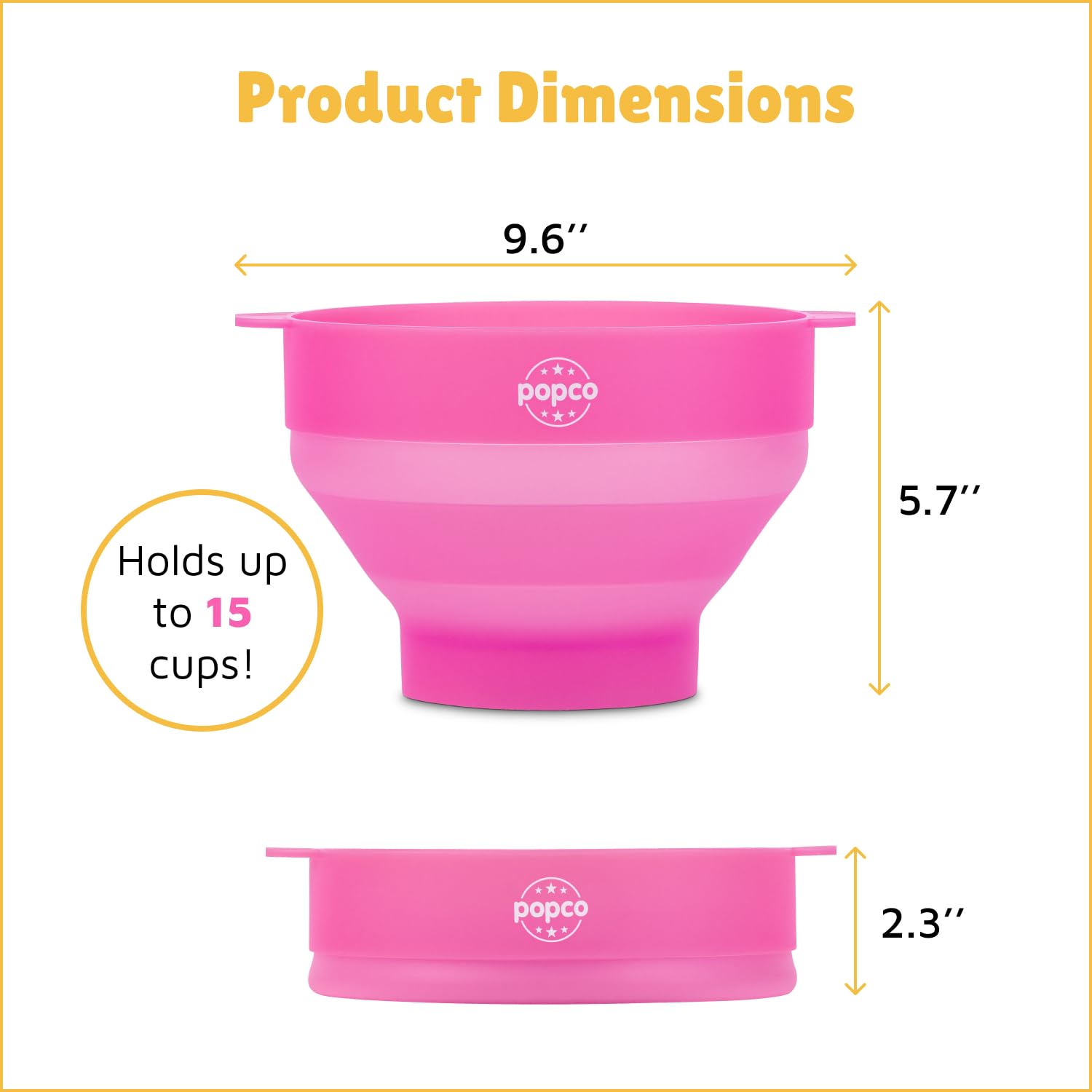 POPCO Hotpop holds up to 15 cups, ideal for family movie night.