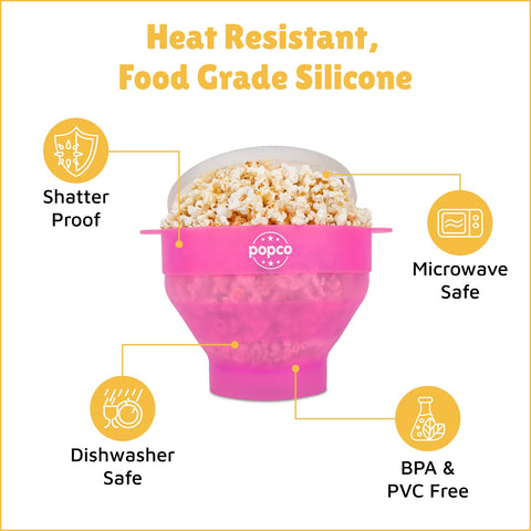 POPCO Hotpop pink translucent bowl adds style and visibility.
