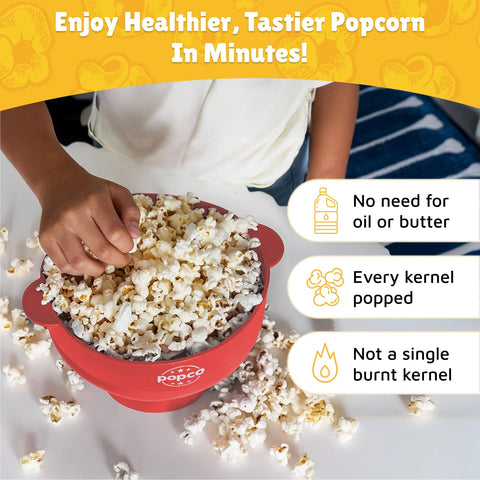 POPCO collapsible popcorn bowl design stores easily
