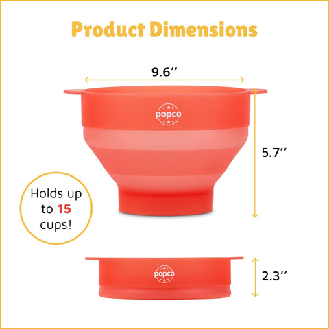 POPCO heat-resistant silicone lid provides safe popping