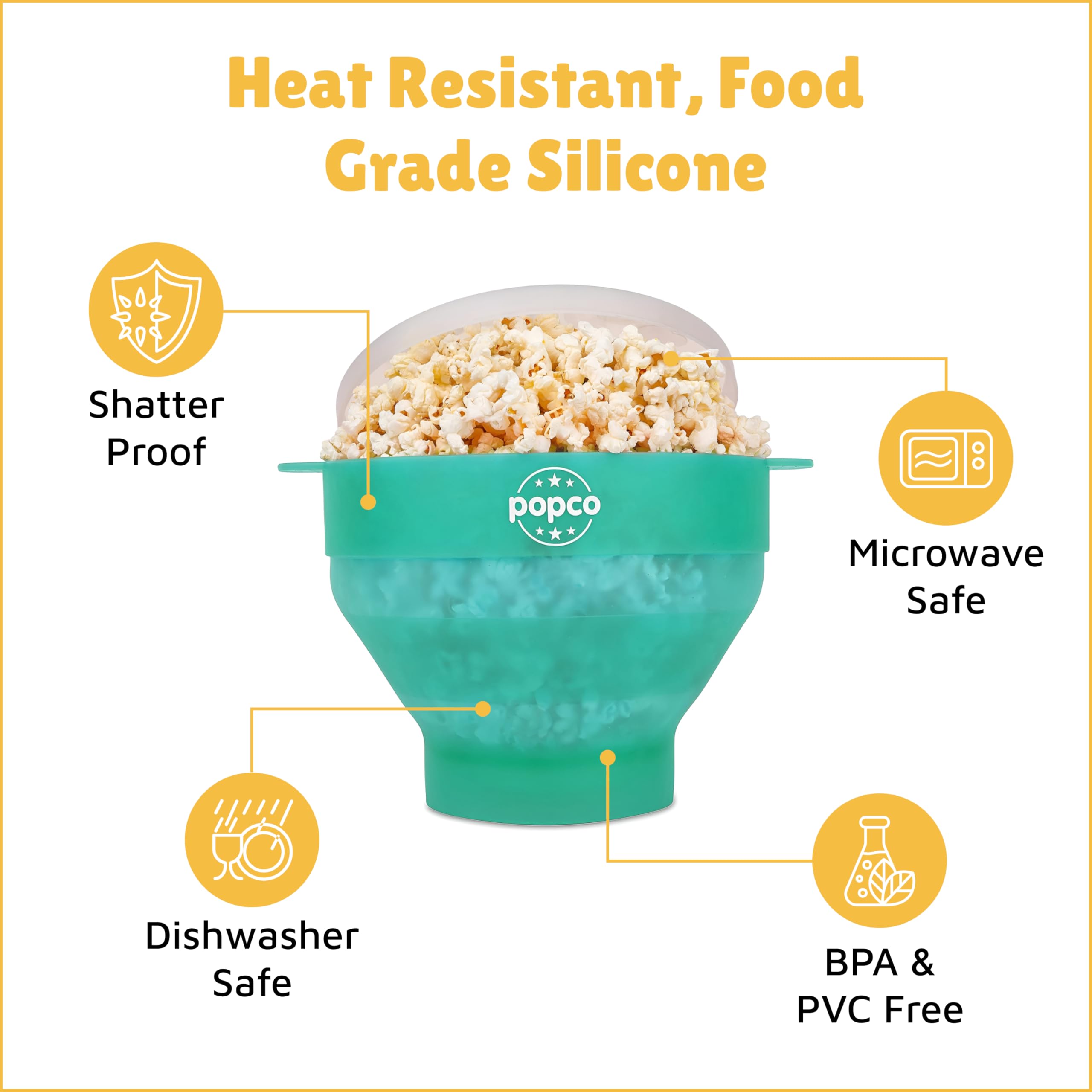 POPCO popcorn popper available in 15 colors for playful kitchen style.
