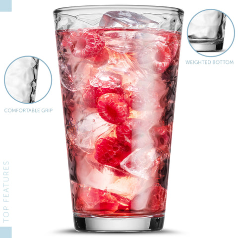 POPLASS Biscayne 7oz juice glass perfect for morning refreshment.