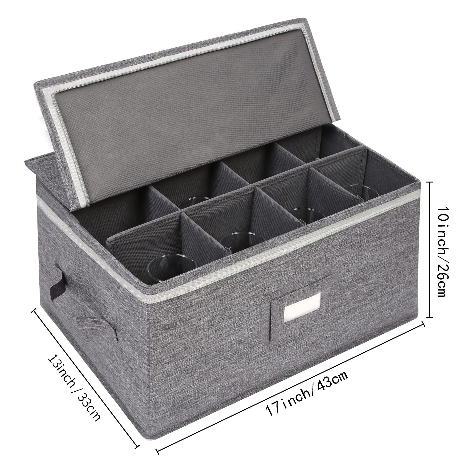 Popoly stemware case offers adjustable compartments to fit different glass sizes.