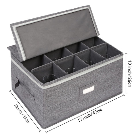 Popoly stemware case offers adjustable compartments to fit different glass sizes.