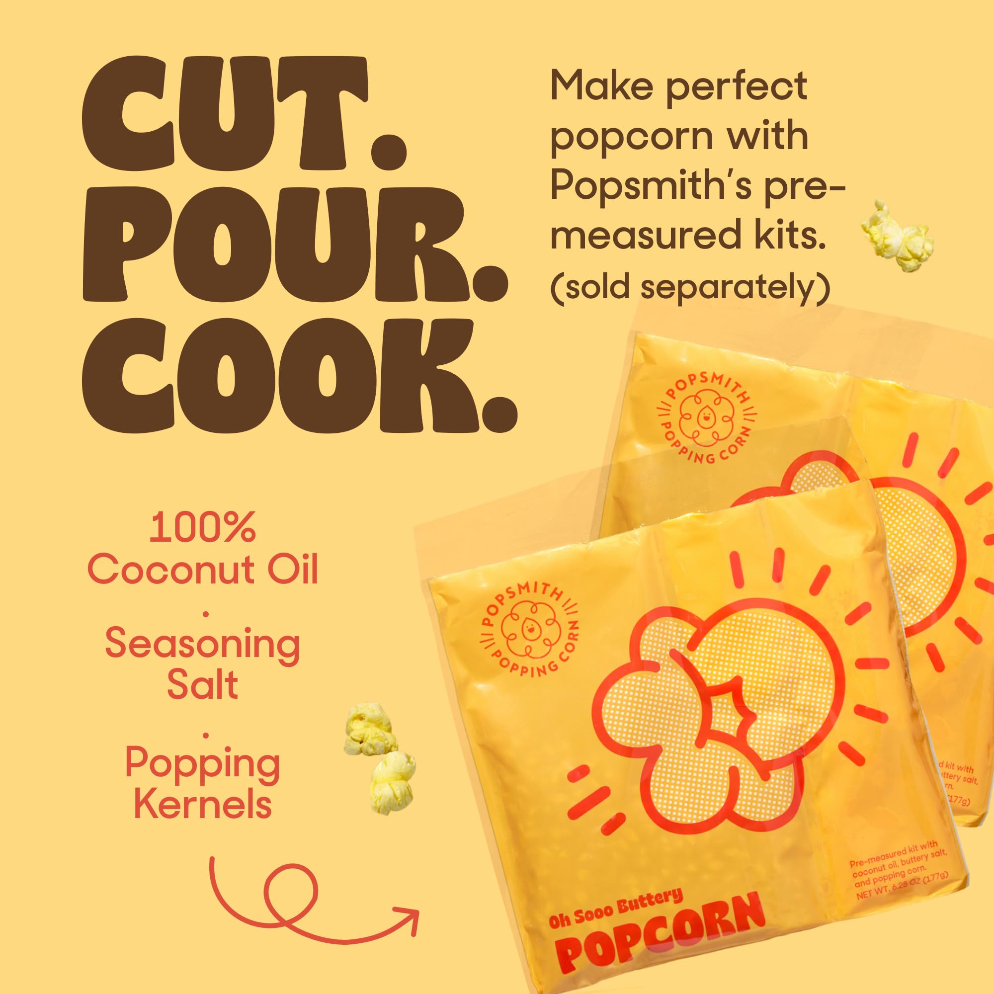 POPSMITH spinner mechanism prevents burning during popping