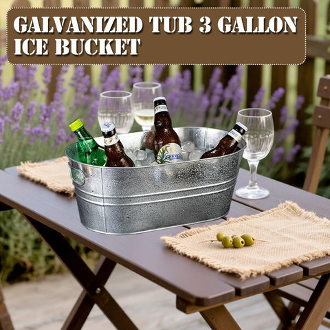 Easy-to-clean PORPOR BOOYA galvanized tub with streamlined design.