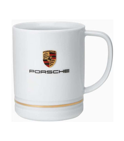Porsche Crest Coffee Cup Mug with engine-inspired grooves for premium daily rituals