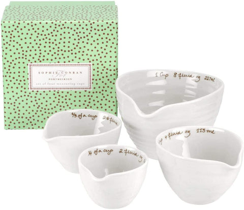 Portmeirion Sophie Conran cups in use for precise measurements.