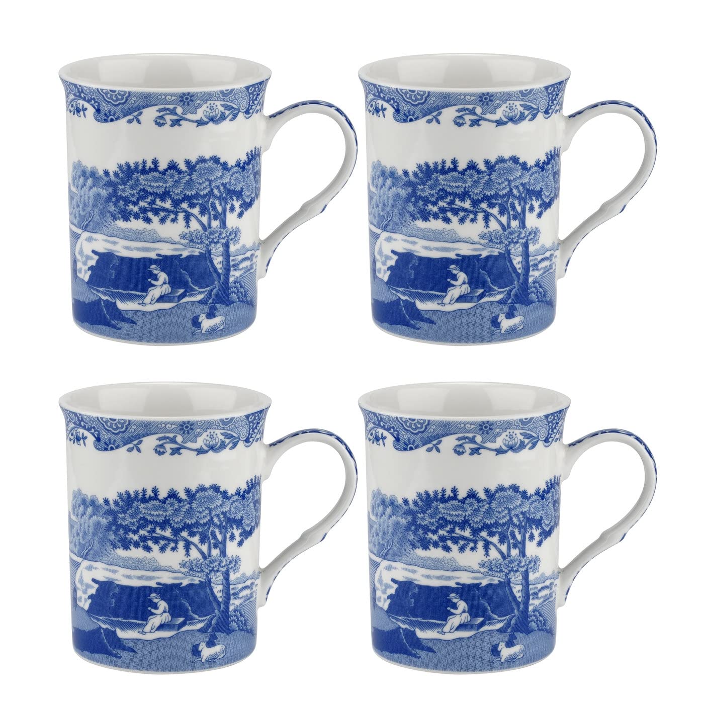 Portmeirion Spode Blue Italian 12oz mug with scenic pattern, ideal for tea or coffee moments