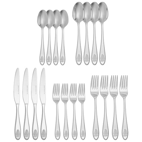 Portmeirion Spode Christmas Tree dinner forks with festive embossed handles, ideal for holiday tables
