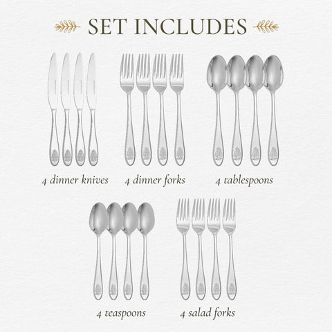 Portmeirion Spode Christmas Tree flatware set is dishwasher safe for easy cleanup